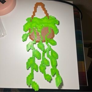 ❤️ Handmade Perler Bead Potted Hanging Plant